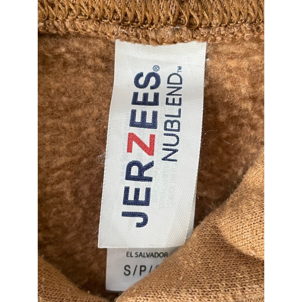 Jerzees Mens Small Hoodie Brown Nucor American Made Steel Graphic Pullover - Picture 3 of 16